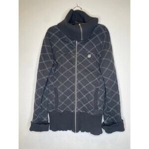 Element Sweatshirt Zipper Cardigan Sweater/Sweatshirt Sz M Ribbed Turtleneck